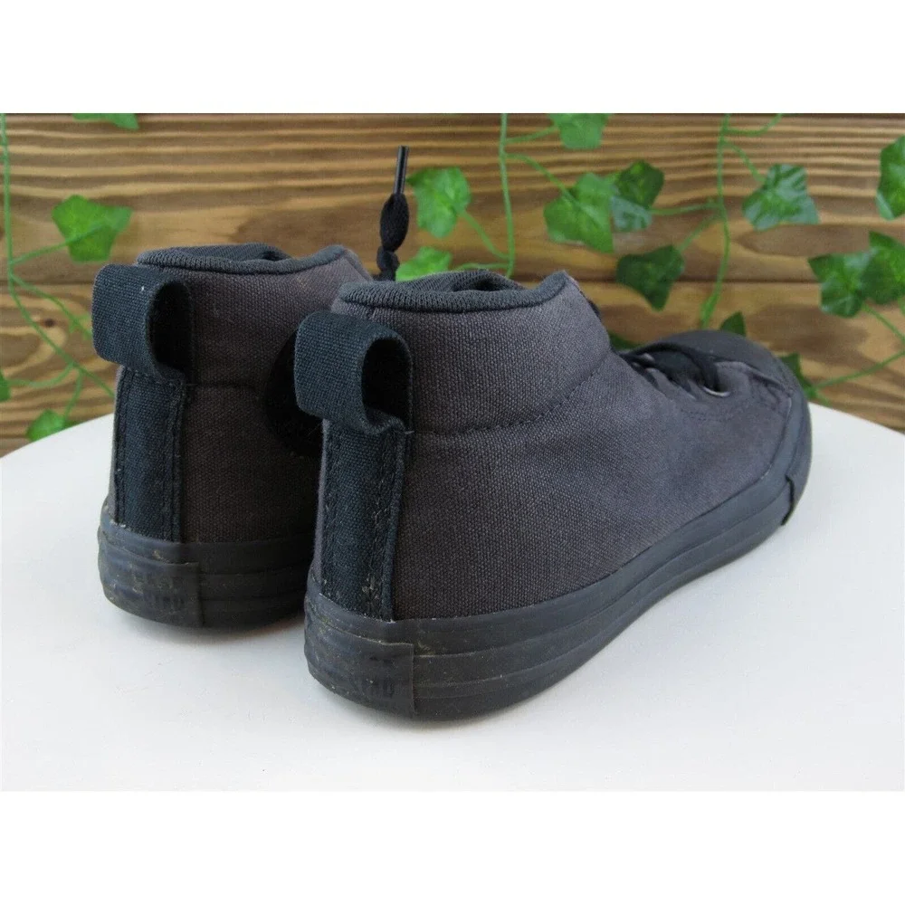 Converse Shoes Sz 3 Sneaker Boys Youth Black Fabric Lace‎ Up Medium